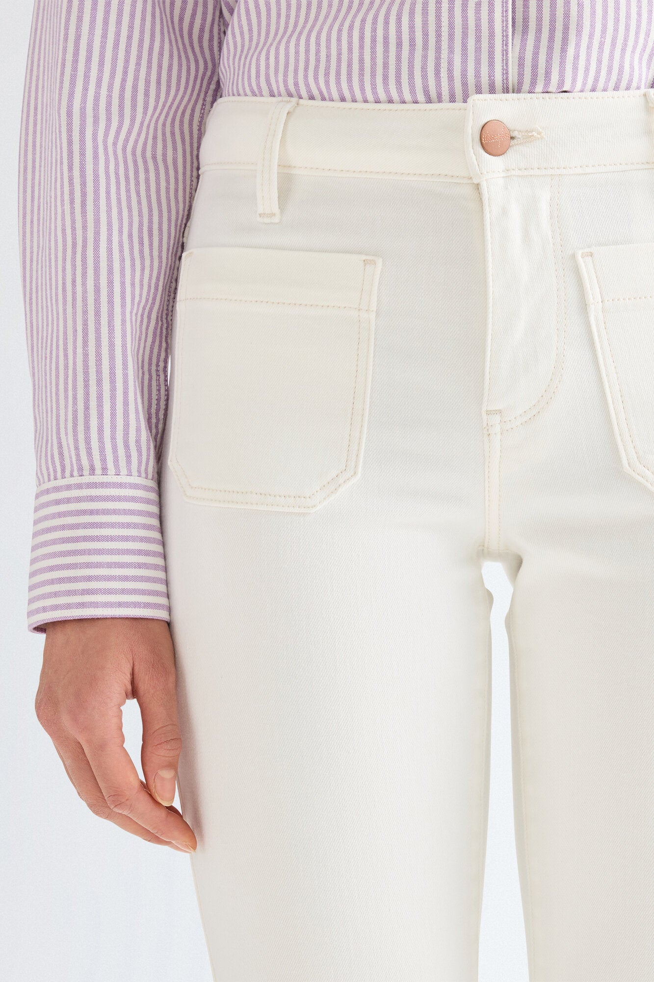 Flare jeans - Worn White